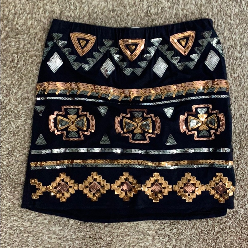 Sequins mini skirt